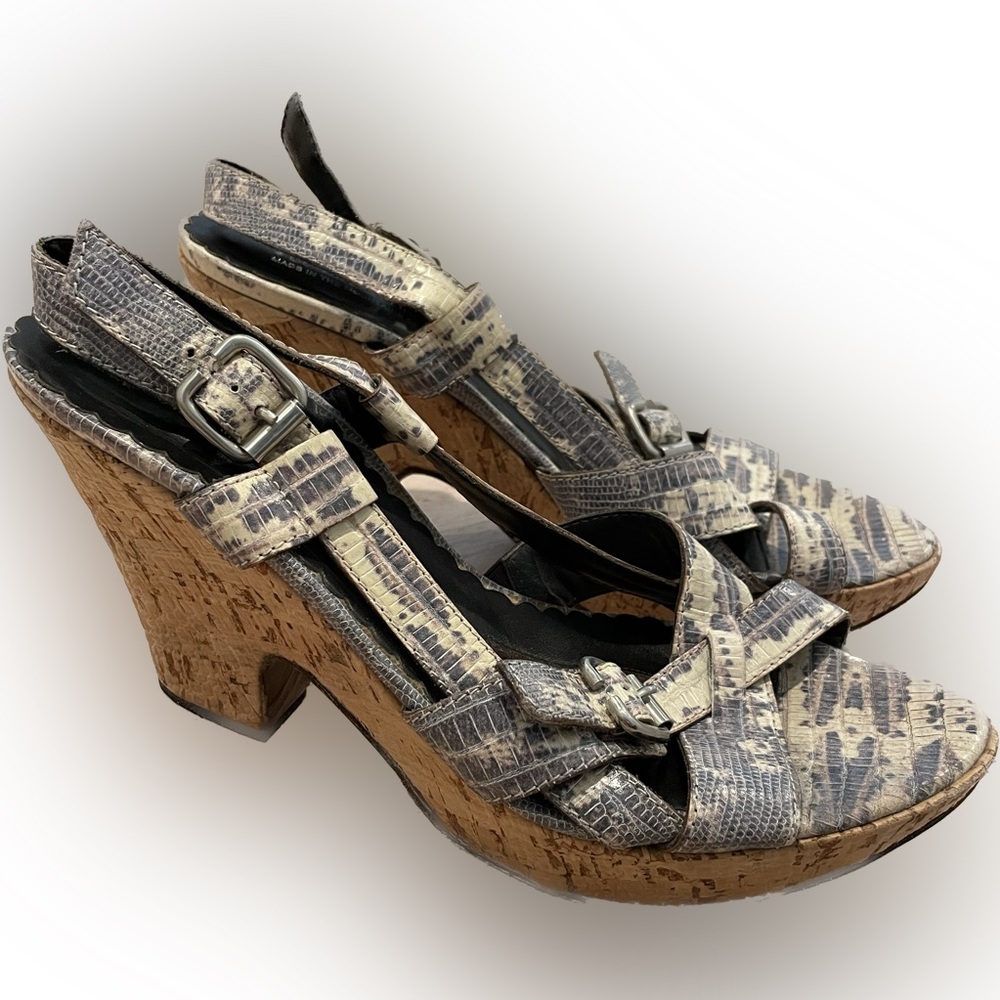 Donald J Pliner Wedges size 9 snake skin